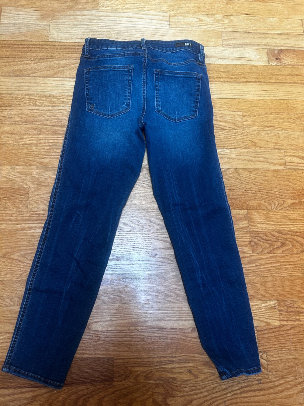 Kut from the Kloth High-Rise Slim Jeans in Dark Blue - Picture 4 of 4